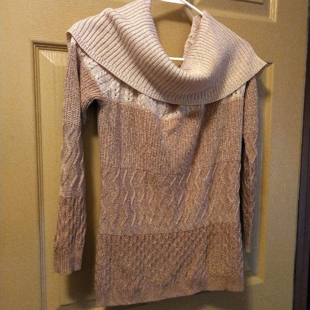 Soho international concepts pink glitter sweater S